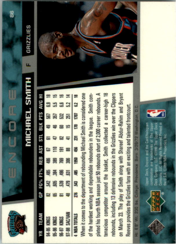 1998/1999 Encore (Upper Deck) Basketball - Picture 173 of 297