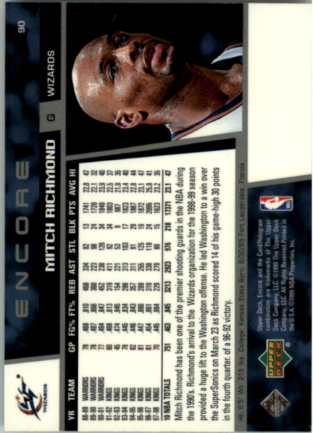 1998/1999 Encore (Upper Deck) Basketball - Picture 181 of 297