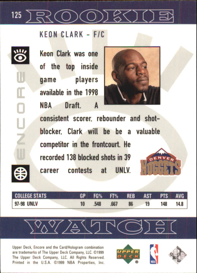 1998/1999 Encore (Upper Deck) Basketball - Picture 213 of 297