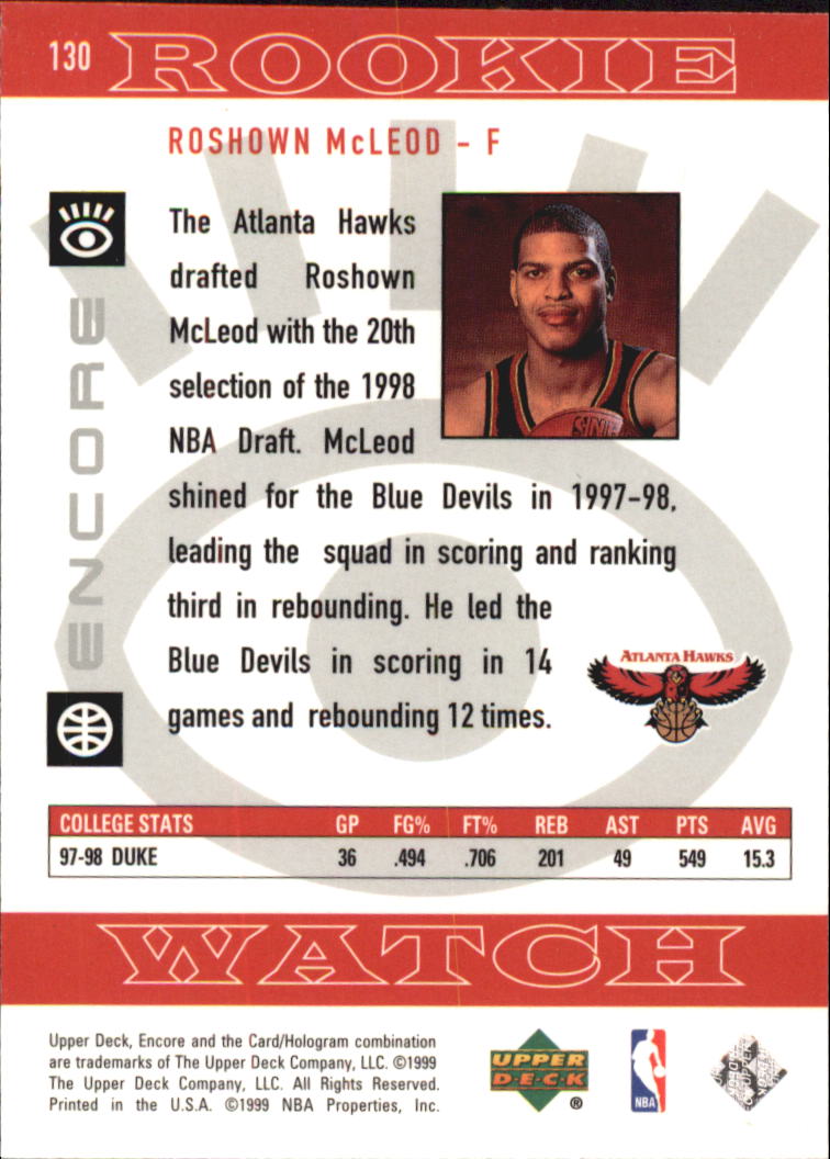 1998/1999 Encore (Upper Deck) Basketball - Picture 219 of 297