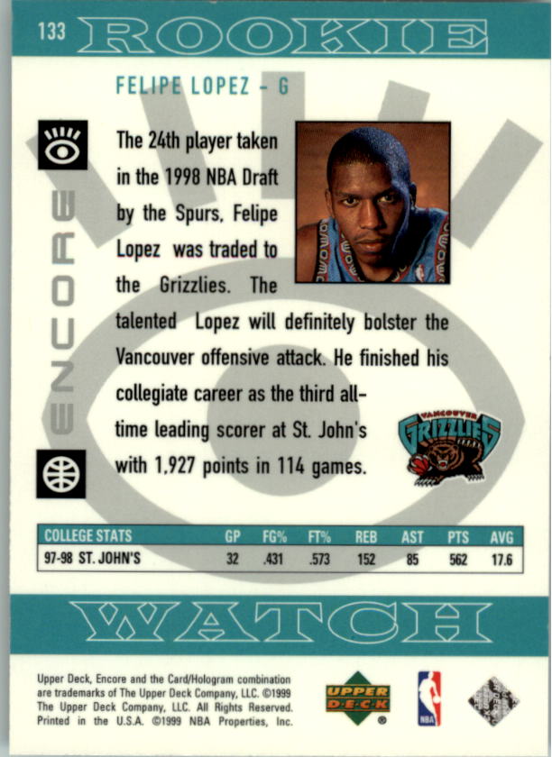 1998/1999 Encore (Upper Deck) Basketball - Picture 225 of 297