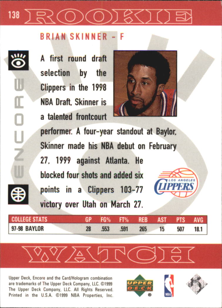 1998/1999 Encore (Upper Deck) Basketball - Picture 233 of 297