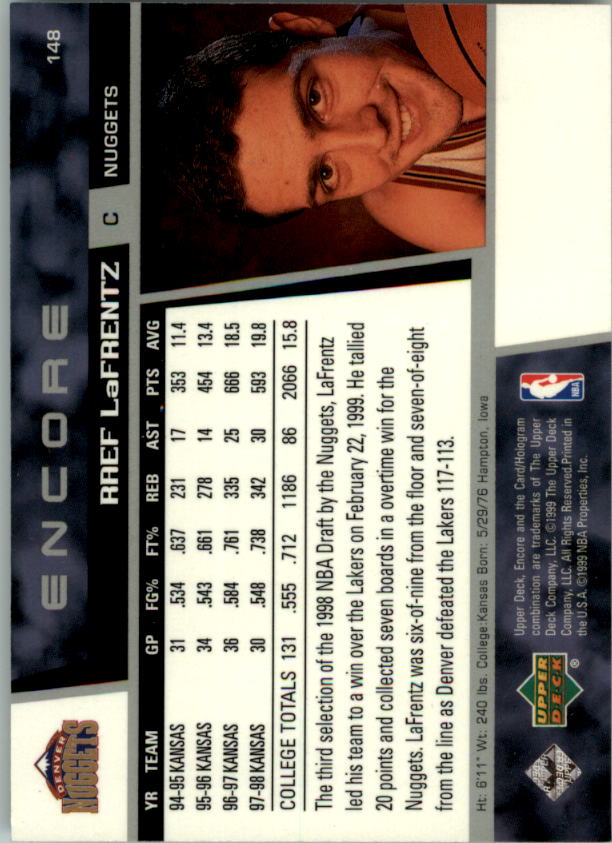 1998/1999 Encore (Upper Deck) Basketball - Picture 249 of 297