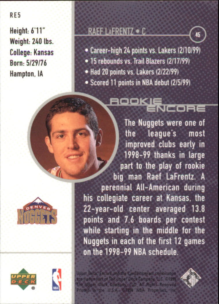 1998/1999 Encore (Upper Deck) Basketball - Picture 291 of 297