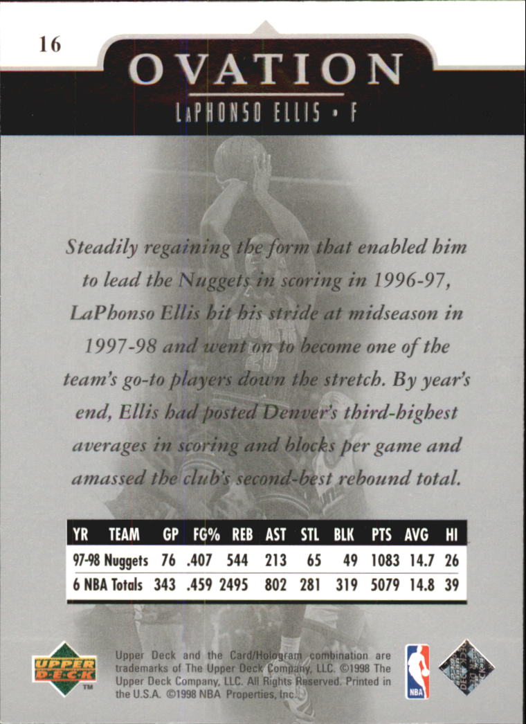 1998/1999 Ovation (Upper Deck) Basketball - Picture 11 of 67