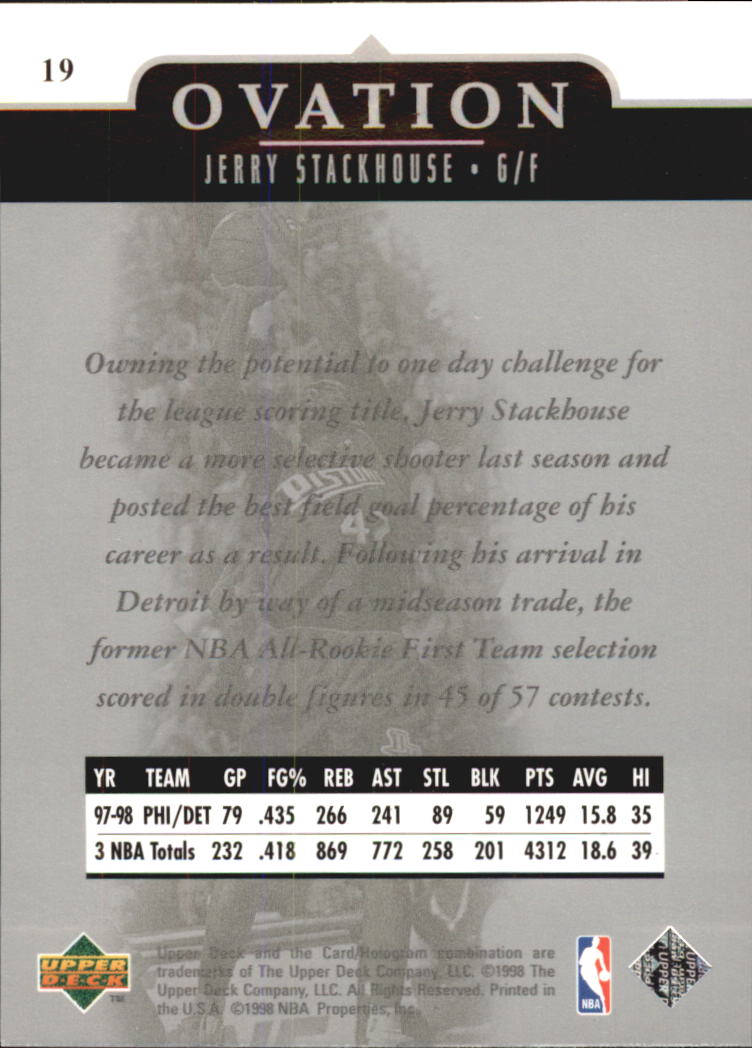 1998/1999 Ovation (Upper Deck) Basketball - Picture 15 of 67