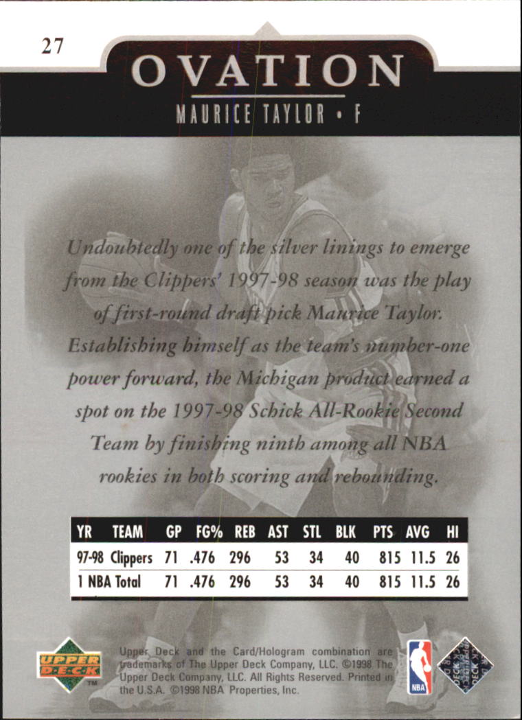1998/1999 Ovation (Upper Deck) Basketball - Picture 19 of 67