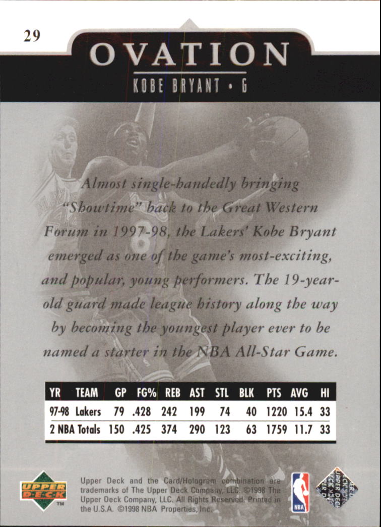1998/1999 Ovation (Upper Deck) Basketball - Picture 23 of 67