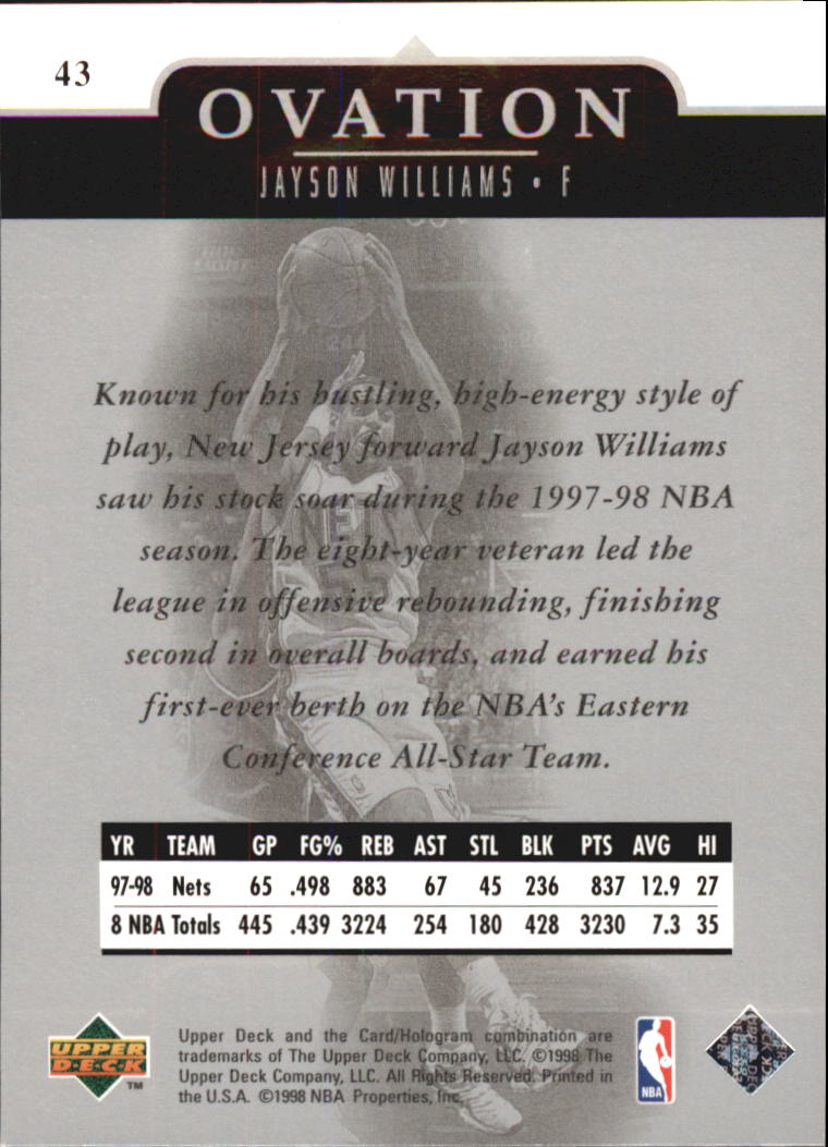 1998/1999 Ovation (Upper Deck) Basketball - Picture 33 of 67