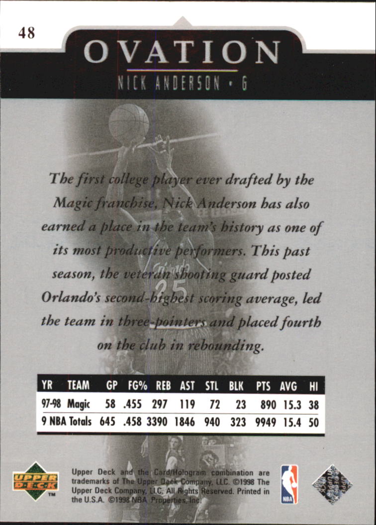 1998/1999 Ovation (Upper Deck) Basketball - Picture 39 of 67