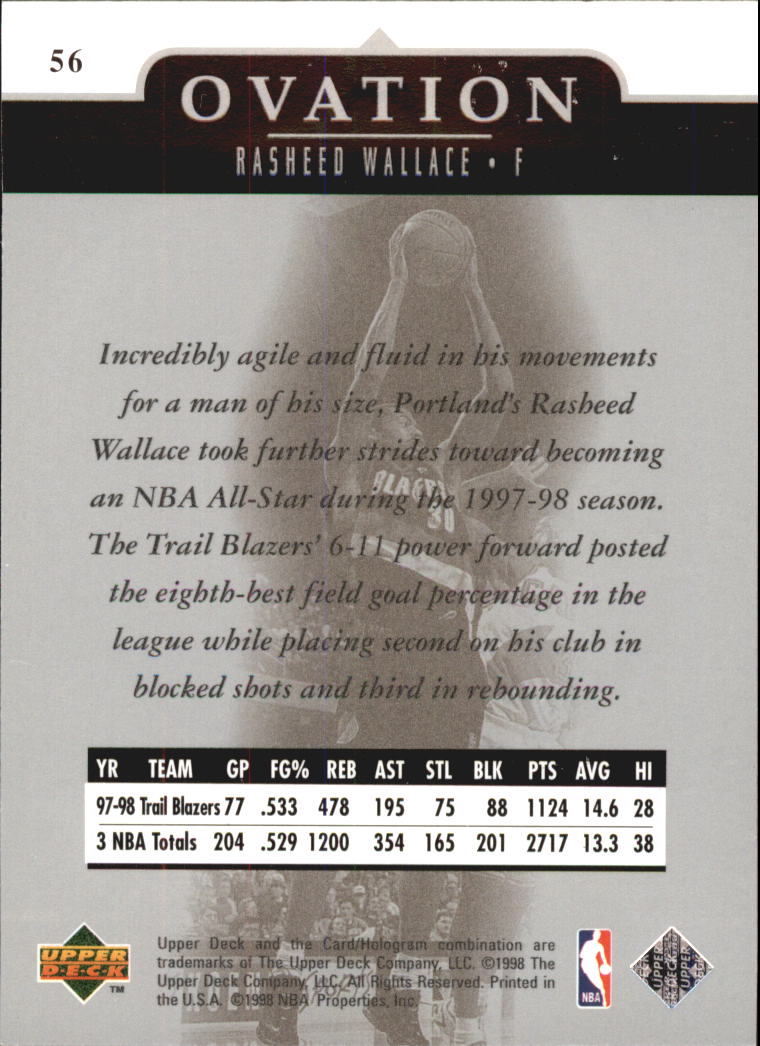 1998/1999 Ovation (Upper Deck) Basketball - Picture 47 of 67