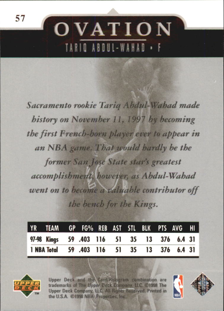 1998/1999 Ovation (Upper Deck) Basketball - Picture 49 of 67
