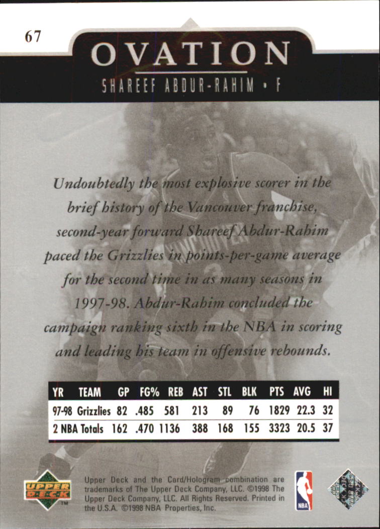 1998/1999 Ovation (Upper Deck) Basketball - Picture 57 of 67