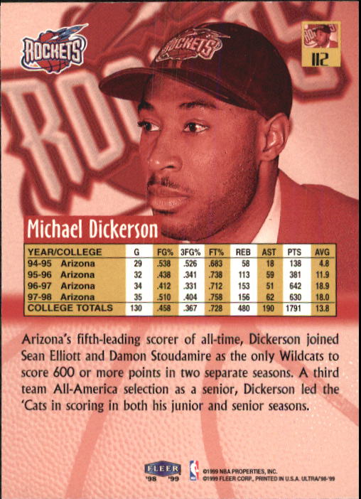 1998/1999 Ultra (Fleer) Basketball Part 1 Main Set Cards - Picture 199 of 219