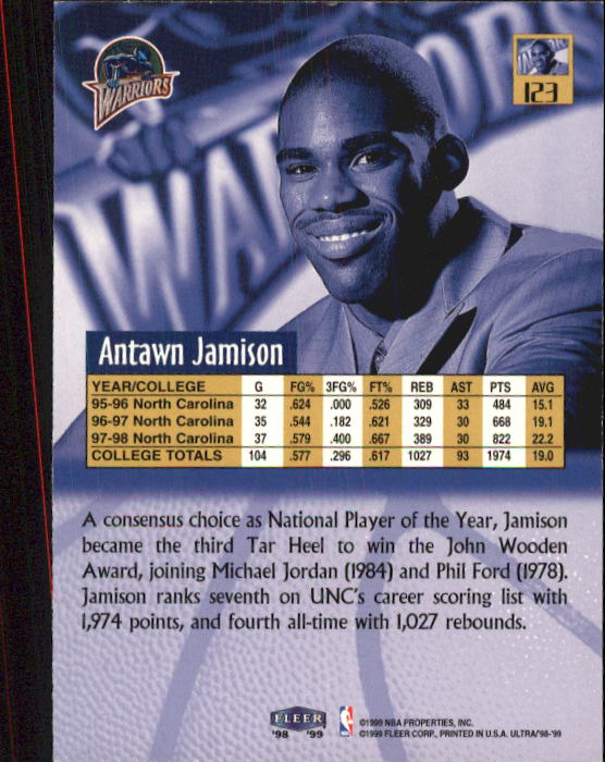 1998/1999 Ultra (Fleer) Basketball Part 1 Main Set Cards - Picture 215 of 219