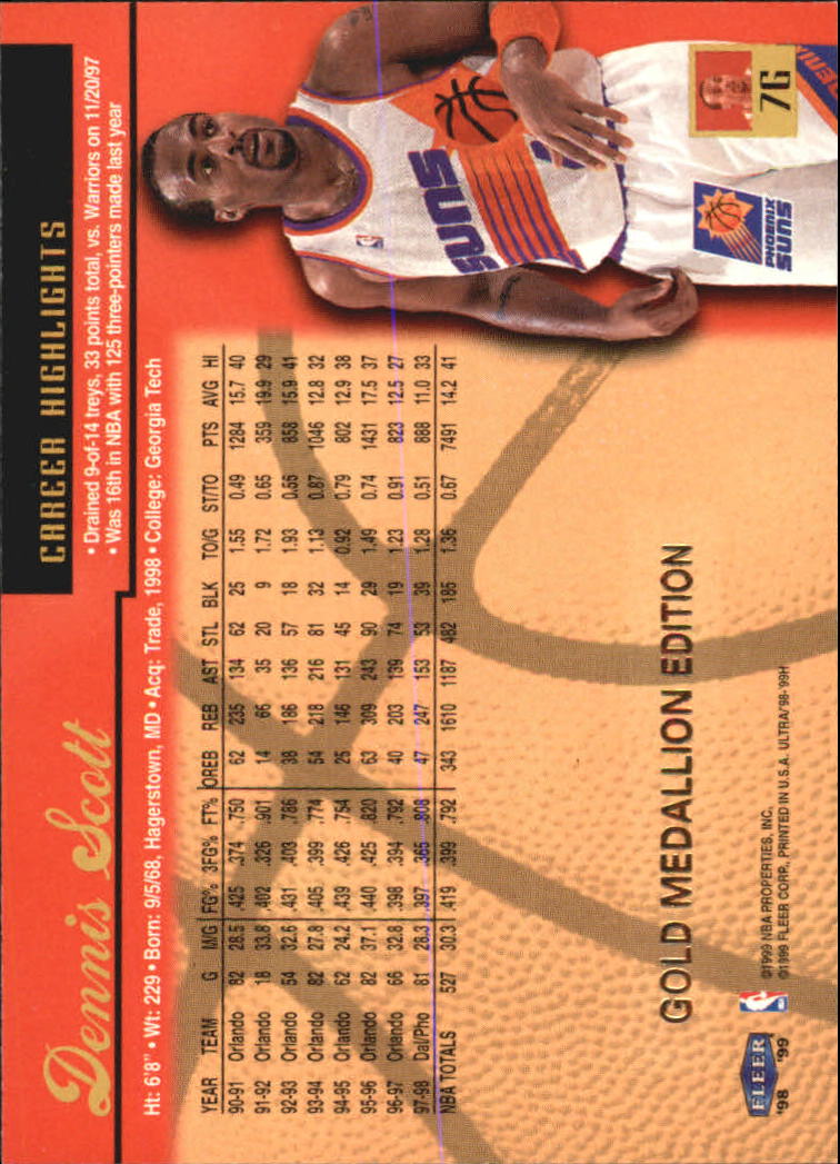 1998/1999 Ultra (Fleer) Basketball Part 2 Parallel and Insert Cards - Picture 11 of 185