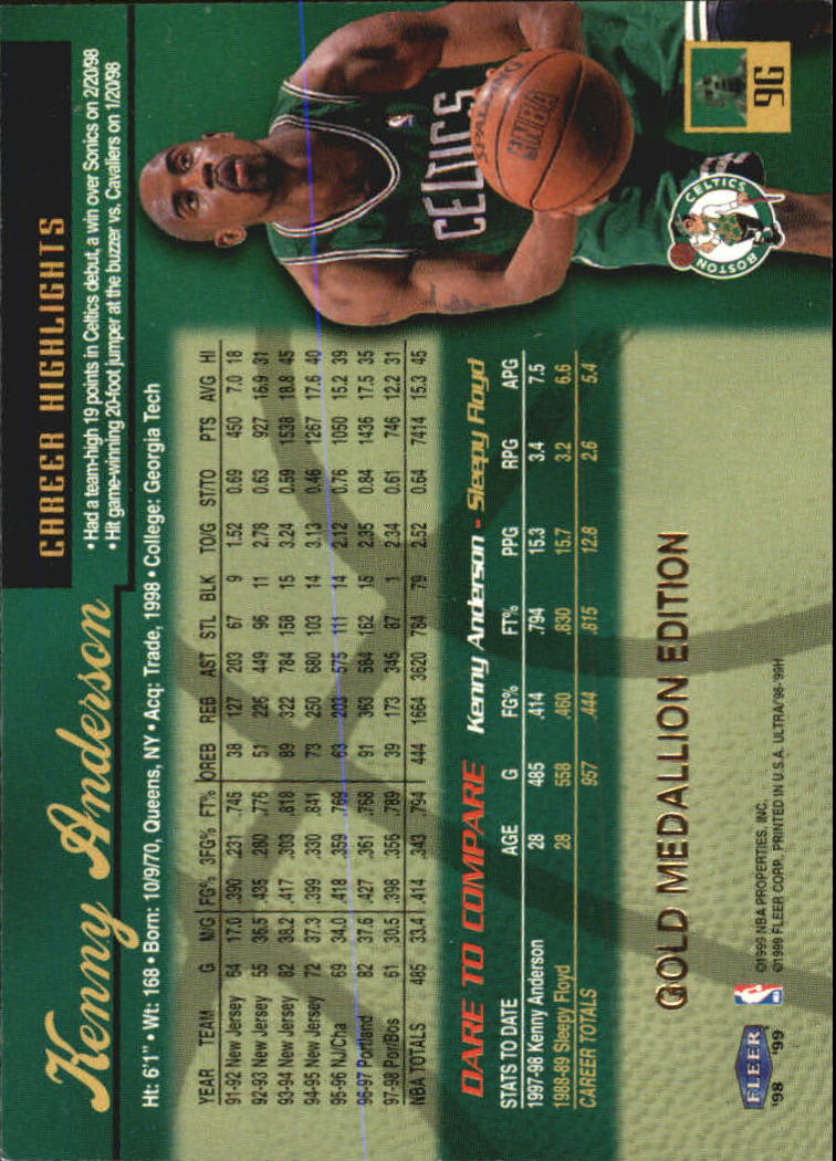 1998/1999 Ultra (Fleer) Basketball Part 2 Parallel and Insert Cards - Picture 13 of 185