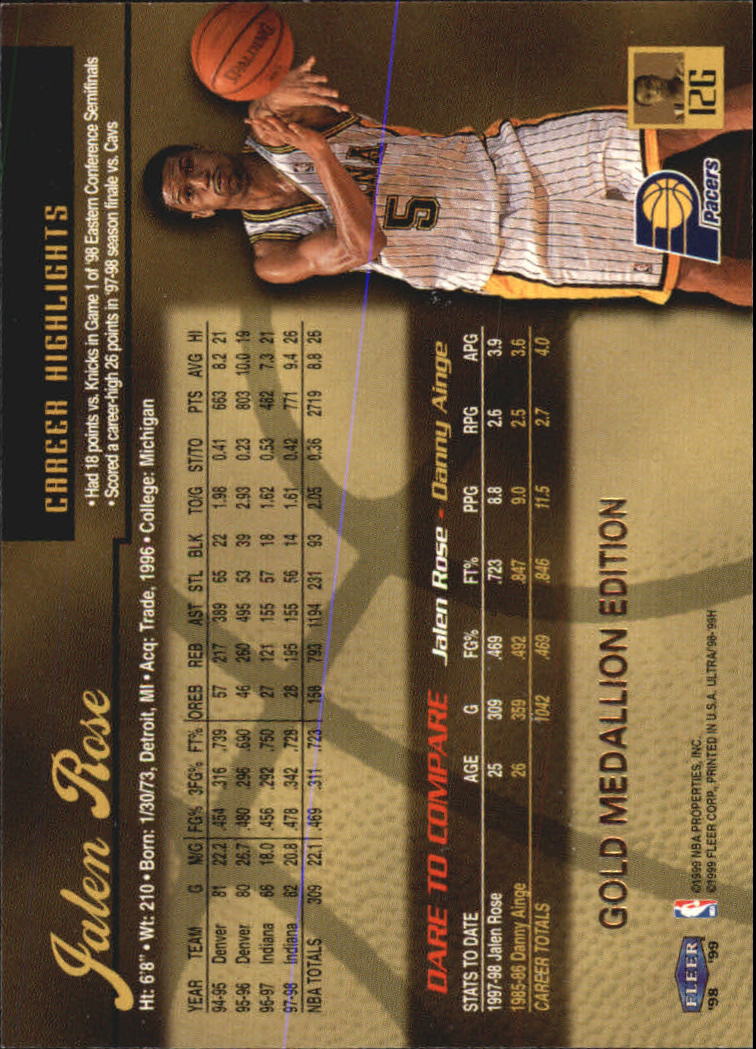 1998/1999 Ultra (Fleer) Basketball Part 2 Parallel and Insert Cards - Picture 19 of 185