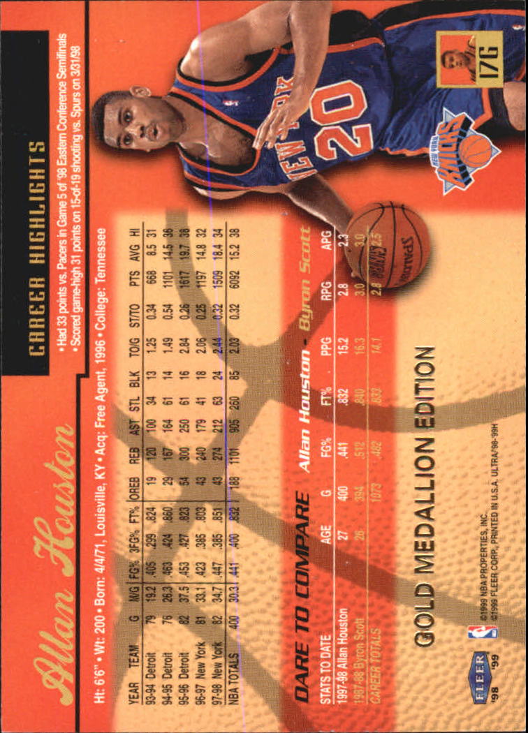 1998/1999 Ultra (Fleer) Basketball Part 2 Parallel and Insert Cards - Picture 29 of 185