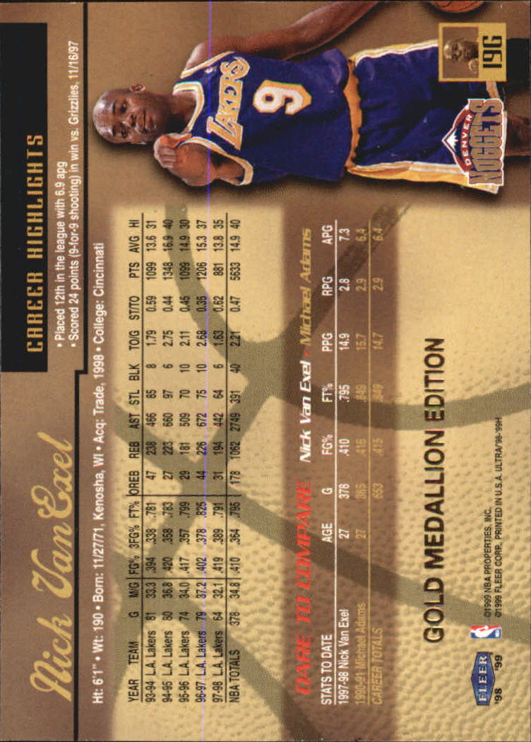 1998/1999 Ultra (Fleer) Basketball Part 2 Parallel and Insert Cards - Picture 33 of 185