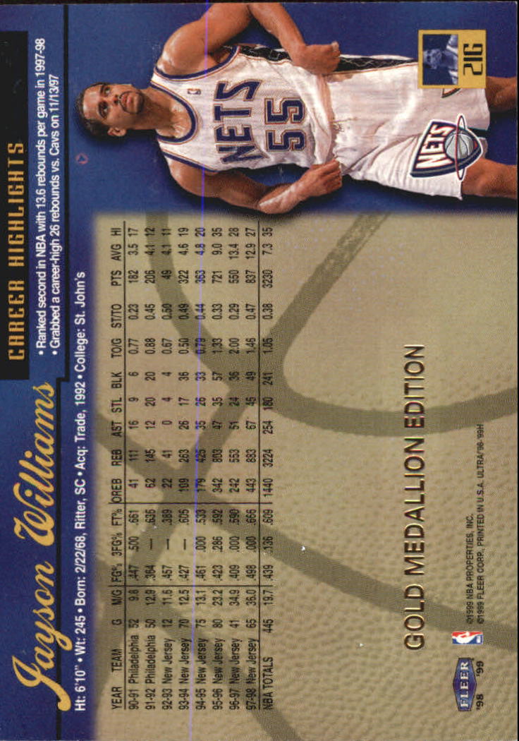 1998/1999 Ultra (Fleer) Basketball Part 2 Parallel and Insert Cards - Picture 37 of 185