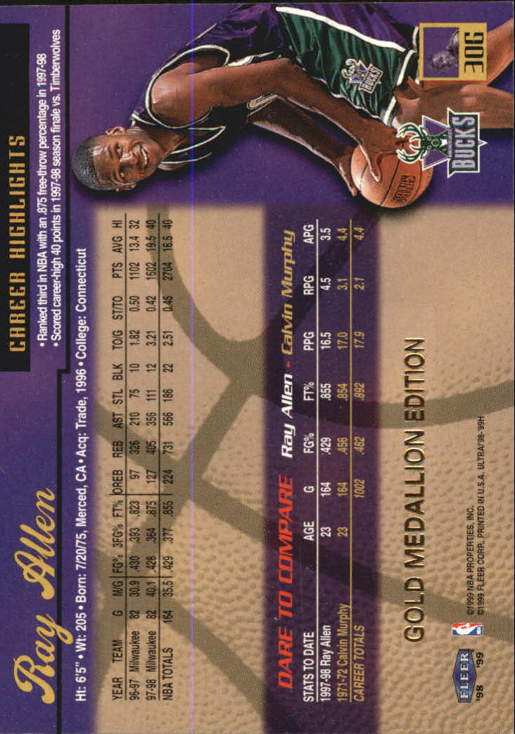 1998/1999 Ultra (Fleer) Basketball Part 2 Parallel and Insert Cards - Picture 49 of 185