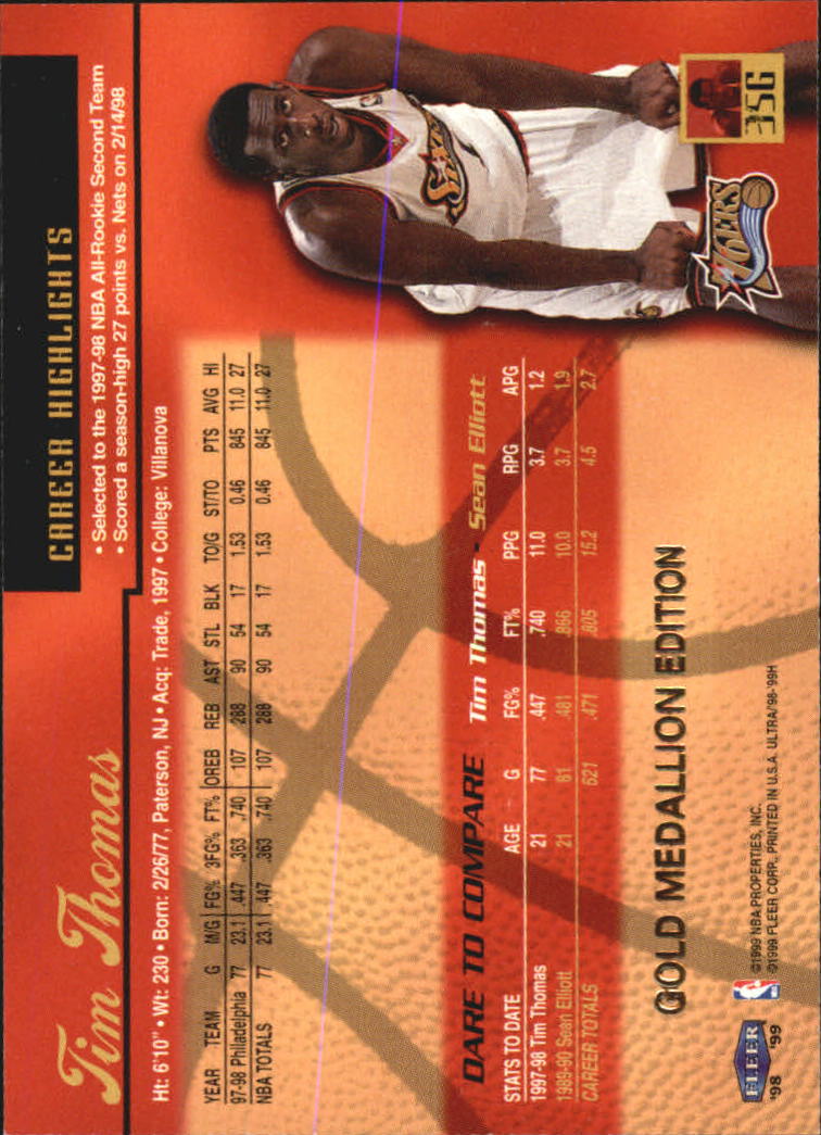 1998/1999 Ultra (Fleer) Basketball Part 2 Parallel and Insert Cards - Picture 53 of 185