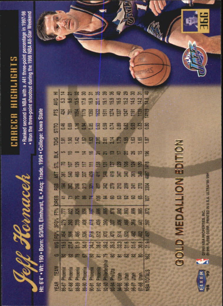 1998/1999 Ultra (Fleer) Basketball Part 2 Parallel and Insert Cards - Picture 55 of 185