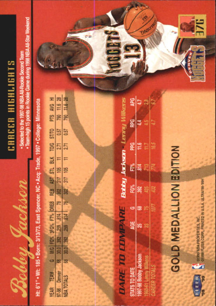 1998/1999 Ultra (Fleer) Basketball Part 2 Parallel and Insert Cards - Picture 57 of 185