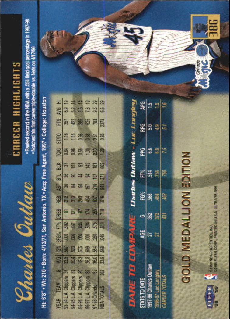 1998/1999 Ultra (Fleer) Basketball Part 2 Parallel and Insert Cards - Picture 59 of 185