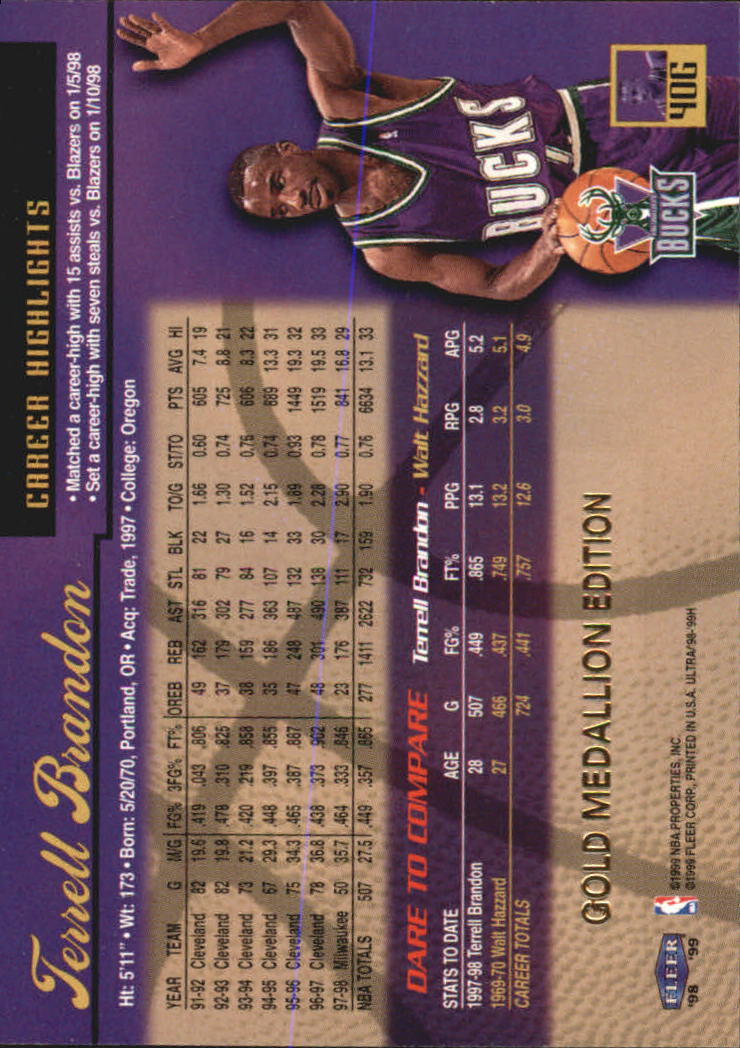1998/1999 Ultra (Fleer) Basketball Part 2 Parallel and Insert Cards - Picture 61 of 185