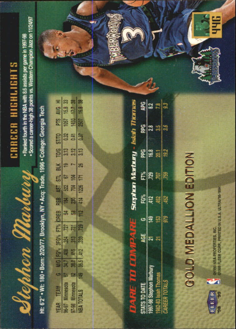 1998/1999 Ultra (Fleer) Basketball Part 2 Parallel and Insert Cards - Picture 69 of 185