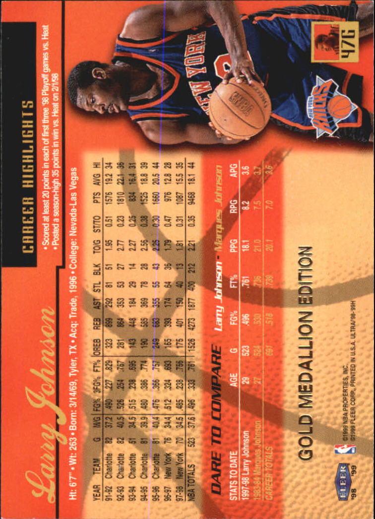 1998/1999 Ultra (Fleer) Basketball Part 2 Parallel and Insert Cards - Picture 75 of 185