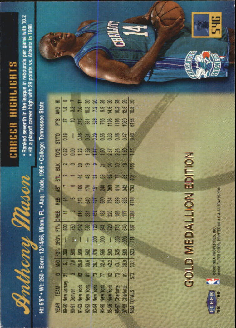 1998/1999 Ultra (Fleer) Basketball Part 2 Parallel and Insert Cards - Picture 89 of 185