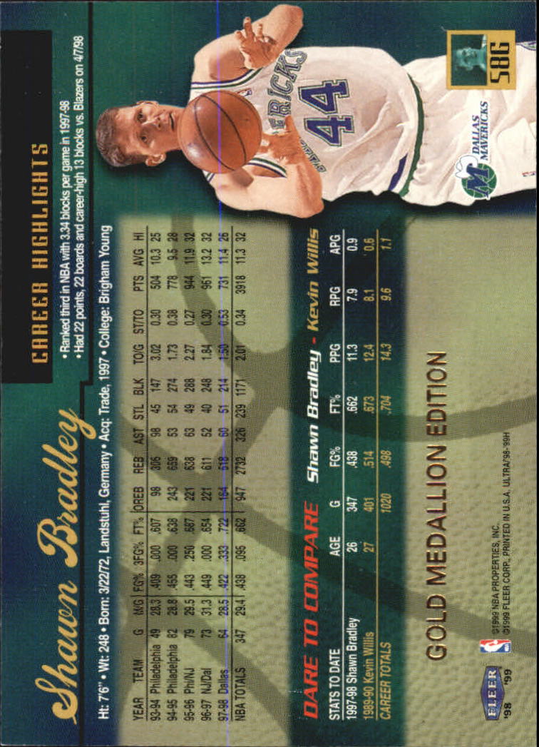 1998/1999 Ultra (Fleer) Basketball Part 2 Parallel and Insert Cards - Picture 95 of 185