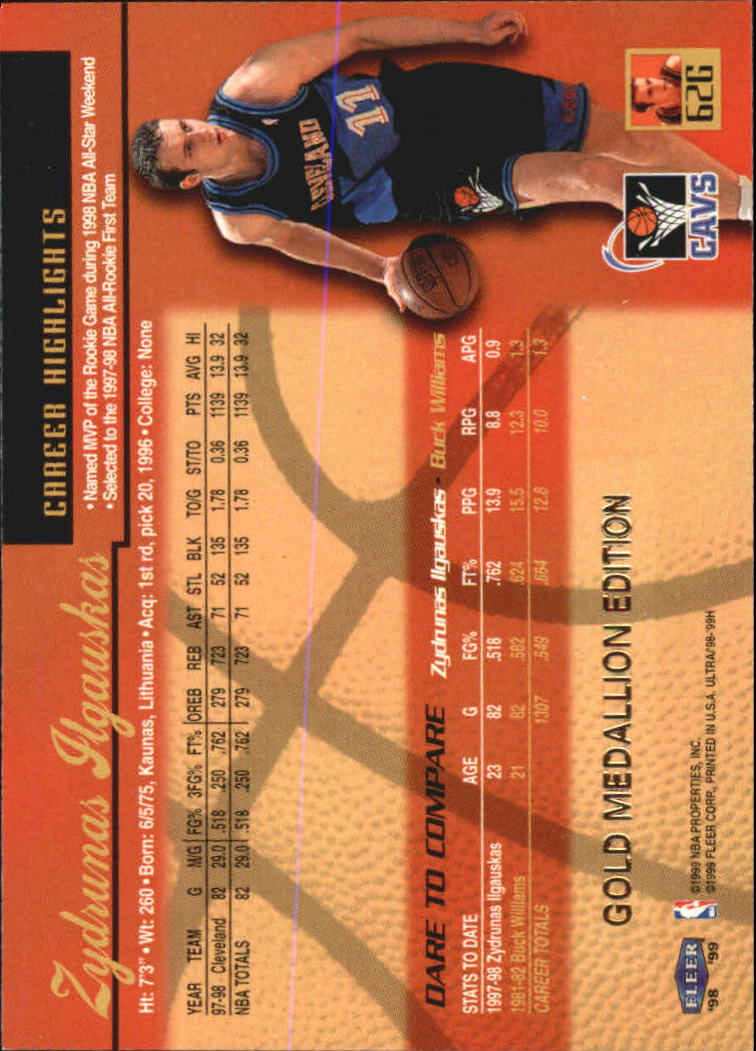 1998/1999 Ultra (Fleer) Basketball Part 2 Parallel and Insert Cards - Picture 101 of 185