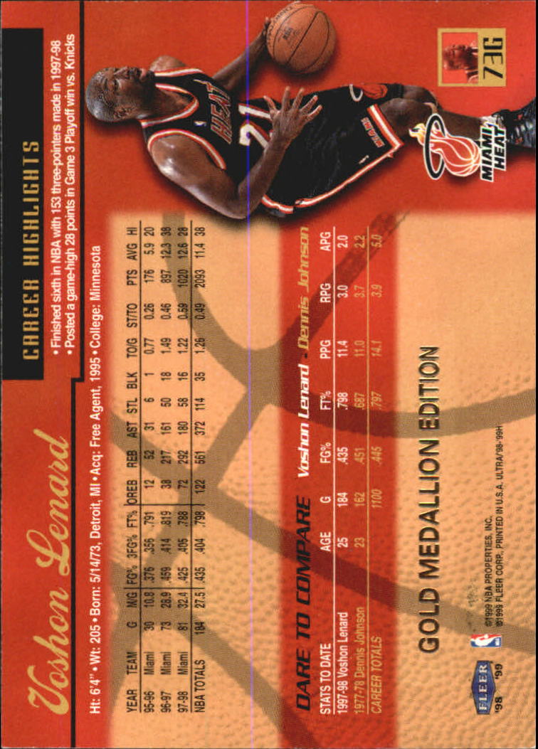 1998/1999 Ultra (Fleer) Basketball Part 2 Parallel and Insert Cards - Picture 117 of 185