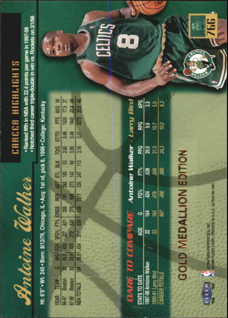 1998/1999 Ultra (Fleer) Basketball Part 2 Parallel and Insert Cards - Picture 123 of 185
