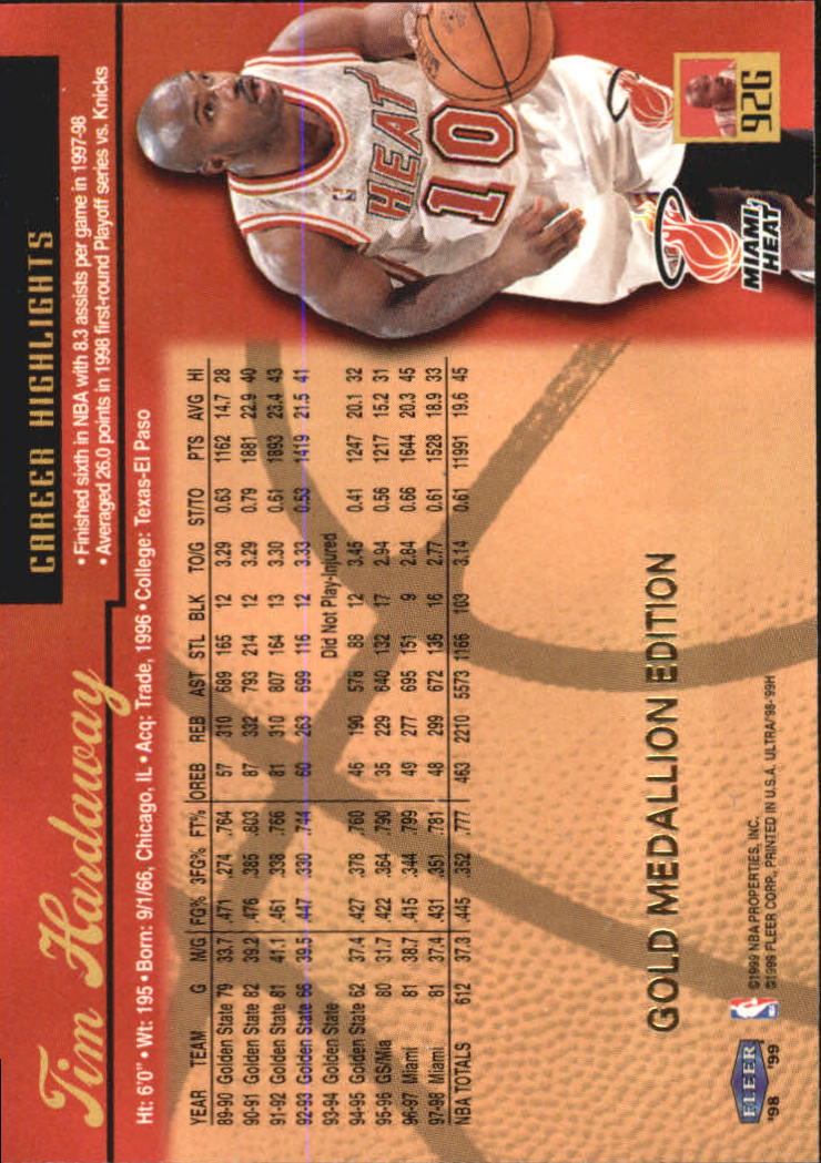 1998/1999 Ultra (Fleer) Basketball Part 2 Parallel and Insert Cards - Picture 129 of 185