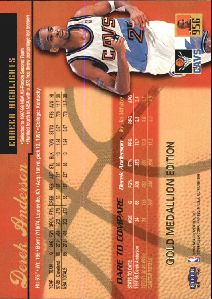 1998/1999 Ultra (Fleer) Basketball Part 2 Parallel and Insert Cards - Picture 133 of 185