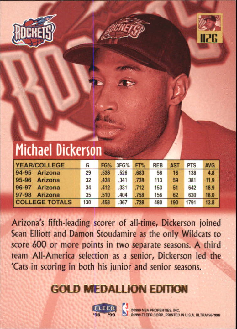 1998/1999 Ultra (Fleer) Basketball Part 2 Parallel and Insert Cards - Picture 145 of 185