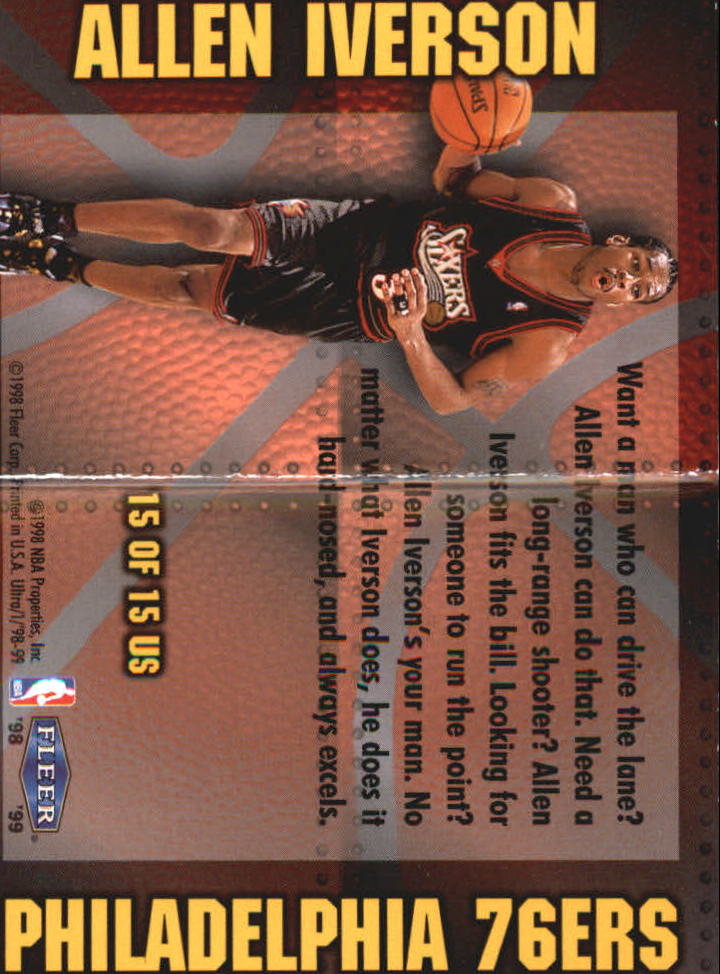 1998/1999 Ultra (Fleer) Basketball Part 2 Parallel and Insert Cards - Picture 181 of 185