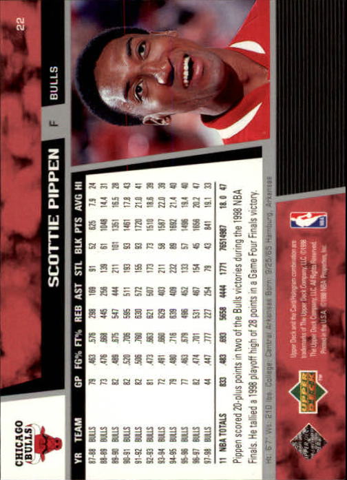 1998/1999 Upper Deck Basketball Part 1 Main Set Cards #1 to #268 - Picture 43 of 461