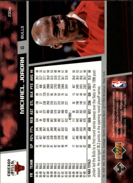 1998/1999 Upper Deck Basketball Part 1 Main Set Cards #1 to #268 - Picture 387 of 461