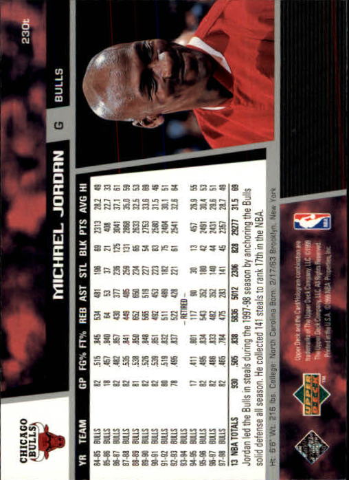 1998/1999 Upper Deck Basketball Part 1 Main Set Cards #1 to #268 - Picture 393 of 461