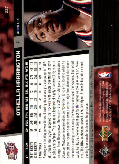 1998/1999 Upper Deck Basketball Part 1 Main Set Cards #1 to #268 - Picture 409 of 461