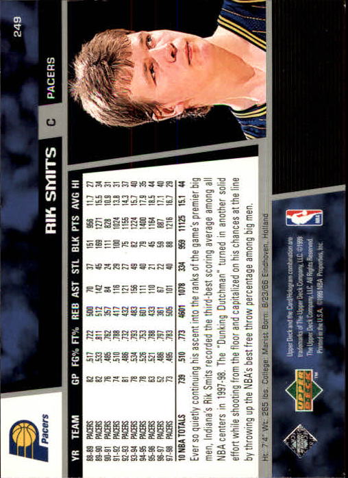 1998/1999 Upper Deck Basketball Part 1 Main Set Cards #1 to #268 - Picture 429 of 461