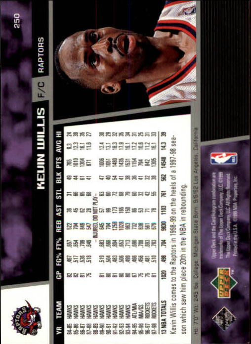 1998/1999 Upper Deck Basketball Part 1 Main Set Cards #1 to #268 - Picture 431 of 461