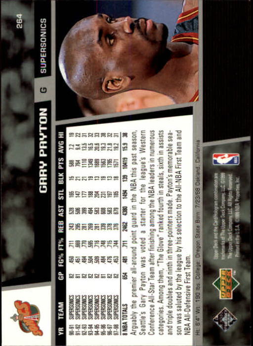 1998/1999 Upper Deck Basketball Part 1 Main Set Cards #1 to #268 - Picture 455 of 461