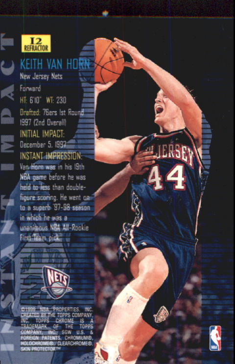1998/1999 Topps Chrome Basketball Part 3 Insert Cards - Picture 27 of 51